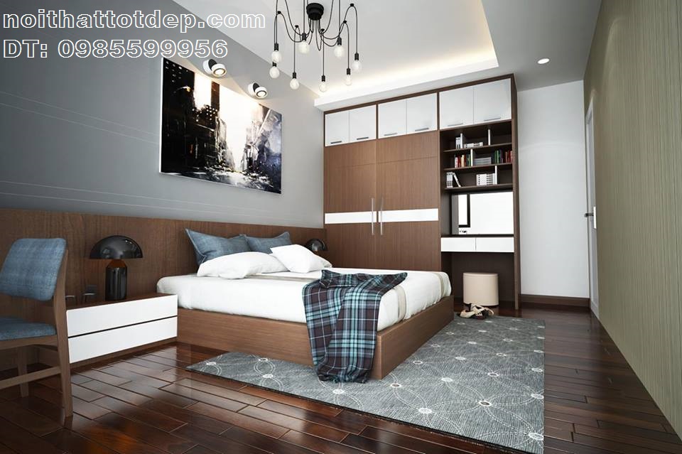 nội thất chung cư 90m2 nhà anh Cường – Thăng Long Number One